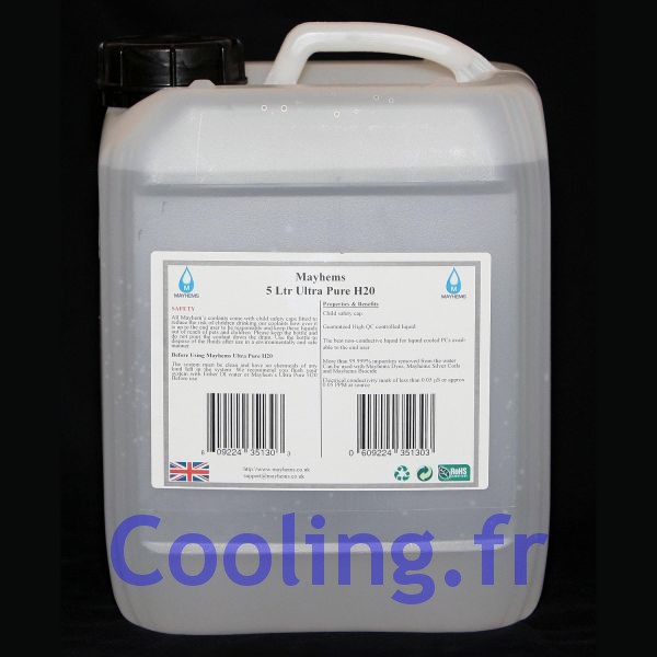 Eau distillée Ultra Pure H2O Bidon de 5 litres Mayhems Tuyaux & Liquides Liquide de Eau distillée Ultra Pure H2O Bidon de 5 litres Mayhems Tuyaux & Liquides Liquide de